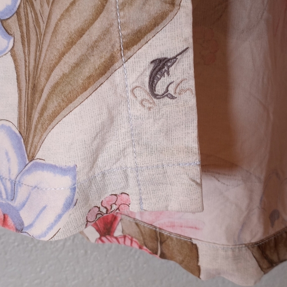 Tommy Bahama Silk XL Bohemian Tropical Floral Modern Fit Loose Fit Short Sleeve - Picture 3 of 7